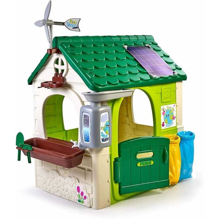 Eco domek recykling chatka z imitację paneli słonecznych