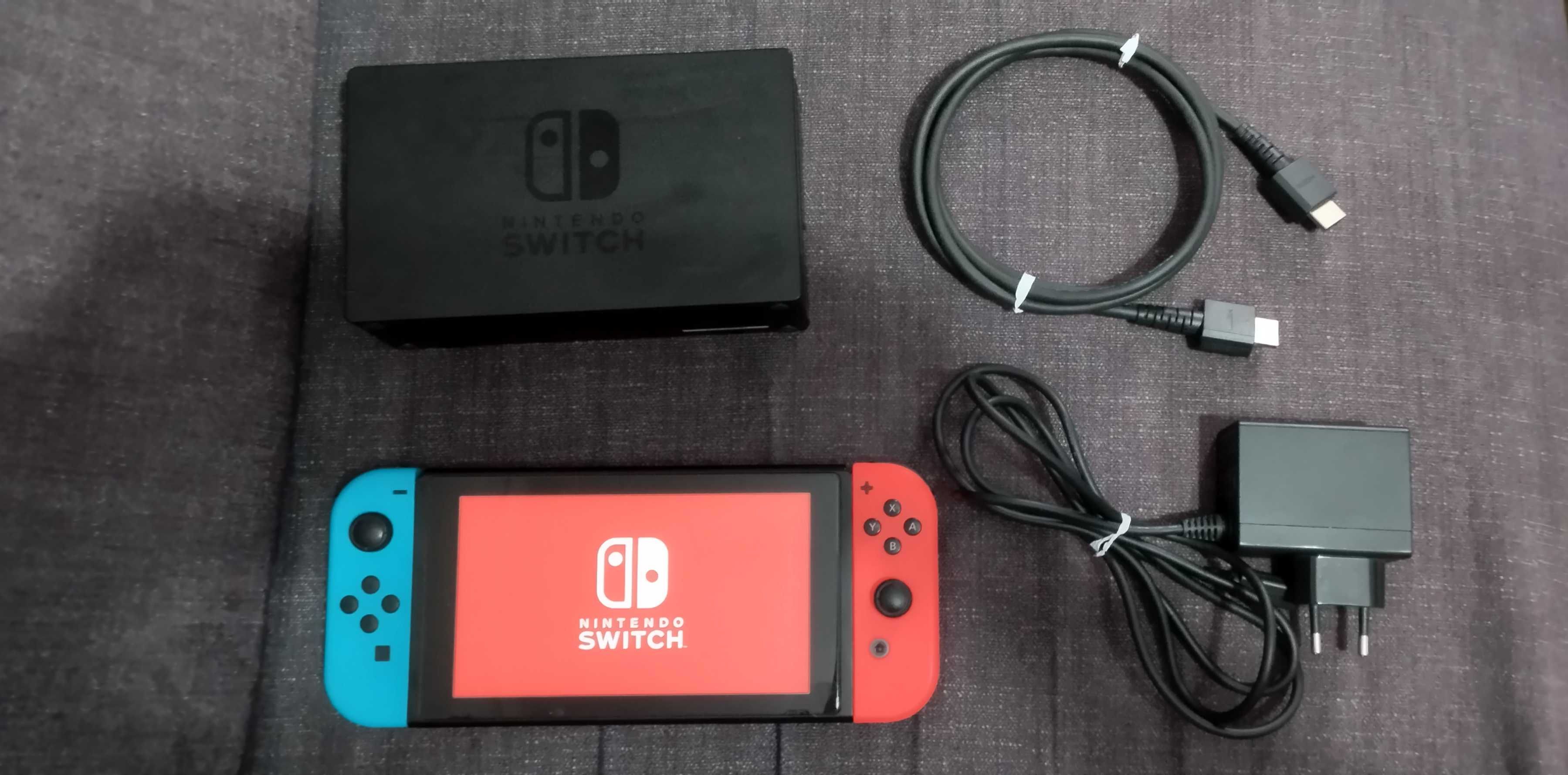 Nintendo Switch com acessórios
