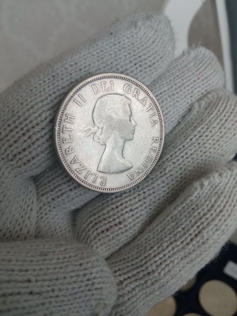 Srebrna moneta Dolar kanadyjski 1959