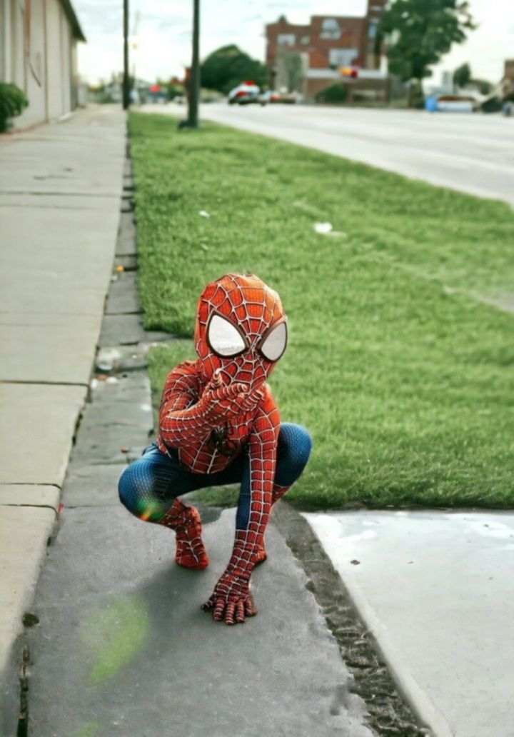 Fato e Máscara Homem Aranha Criança