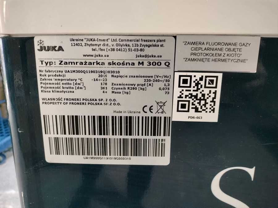 Zamrażarka skośna M300Q JUKA na lody gałkowe kuweciarka lada lodówka g