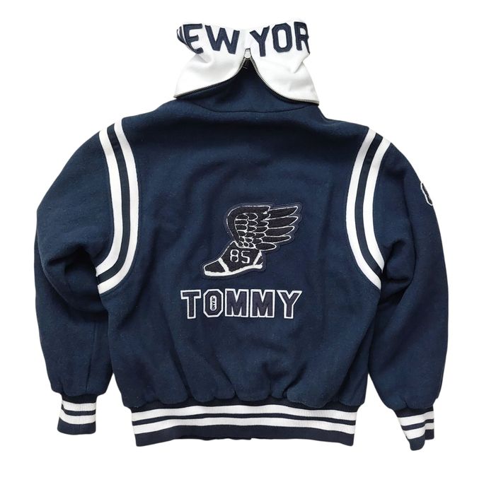 Tommy Hilfiger kurtka damska bejsbolówka ocieplana wełna z kapturem M