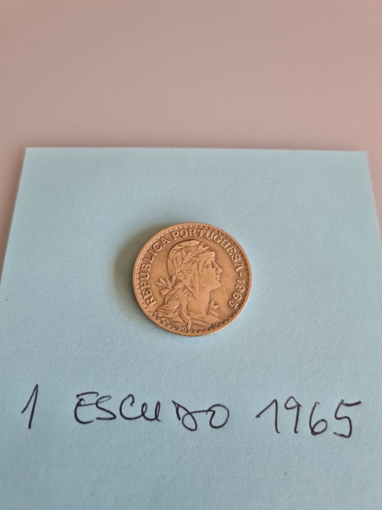 1 escudo de 1965 , moeda .