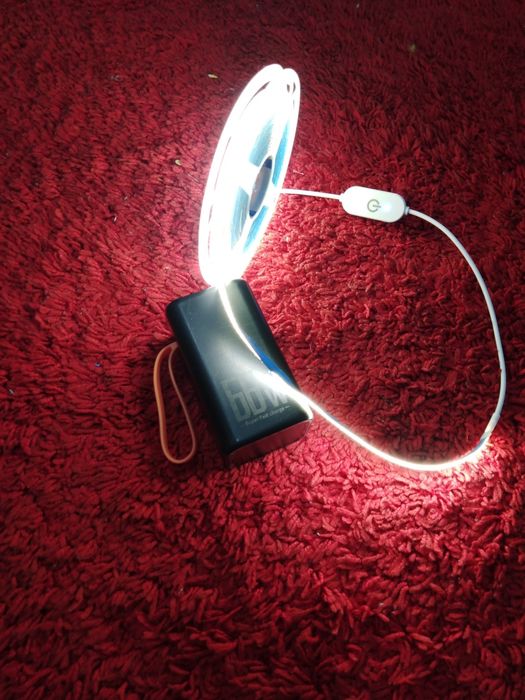 Светодиодна LED лента СОВ 5 метрів біла 5 v USB з сенсорним вимикачем