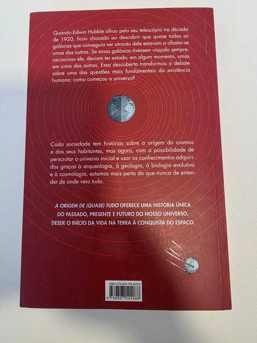 Livro A Origem de (Quase) Tudo PT, Marcador, c/ intro Stephen Hawking