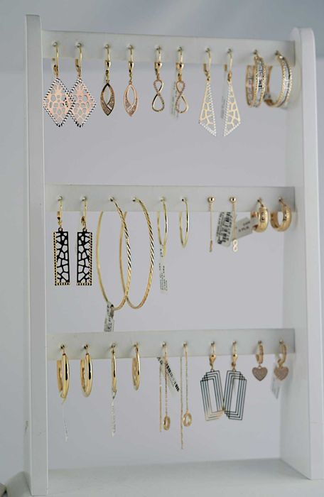 Złote kolczyki wiszące pr.585