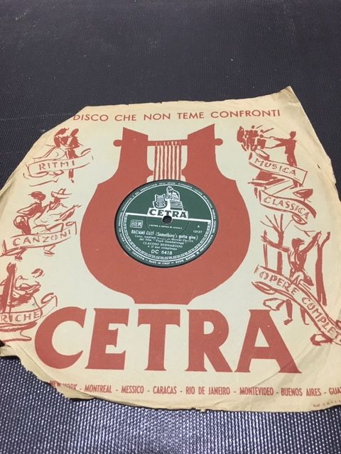 Disco 78 RPM - CETRA – DC 6418- Claudio Bernardini