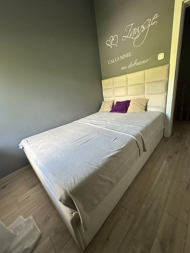 Łóżko z komorą + materac 140cm