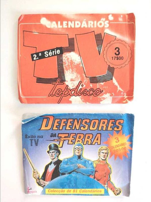 Calendários bolso saqueta TOp disco e defensores da terra