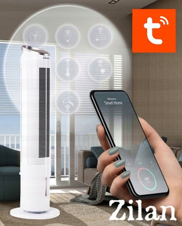 Wentylator Klimator Klimatyzer 60w Jonizacja Kolumnowy Smartfon Tuya W