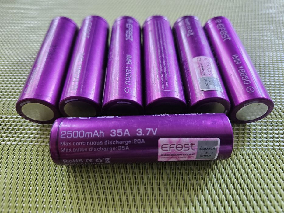 efest 2500mAh IMR1860 7sztuk zestaw