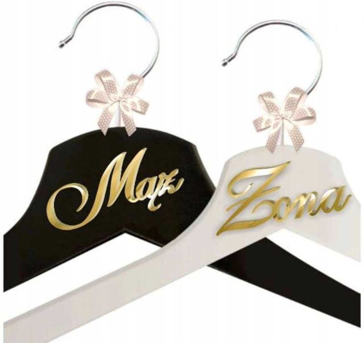 Wieszaki ślub mąż żona