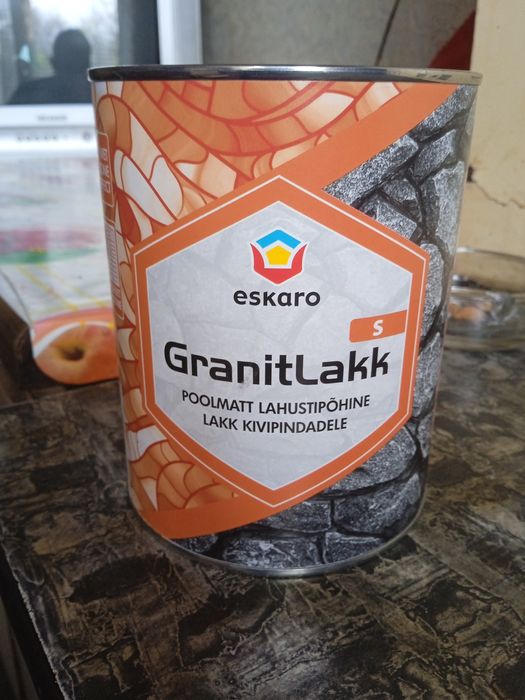 Лак для камня. Полуматовый органоразбавимый