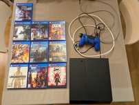 Konsola PS4 czarna 1TB plus zestaw gier