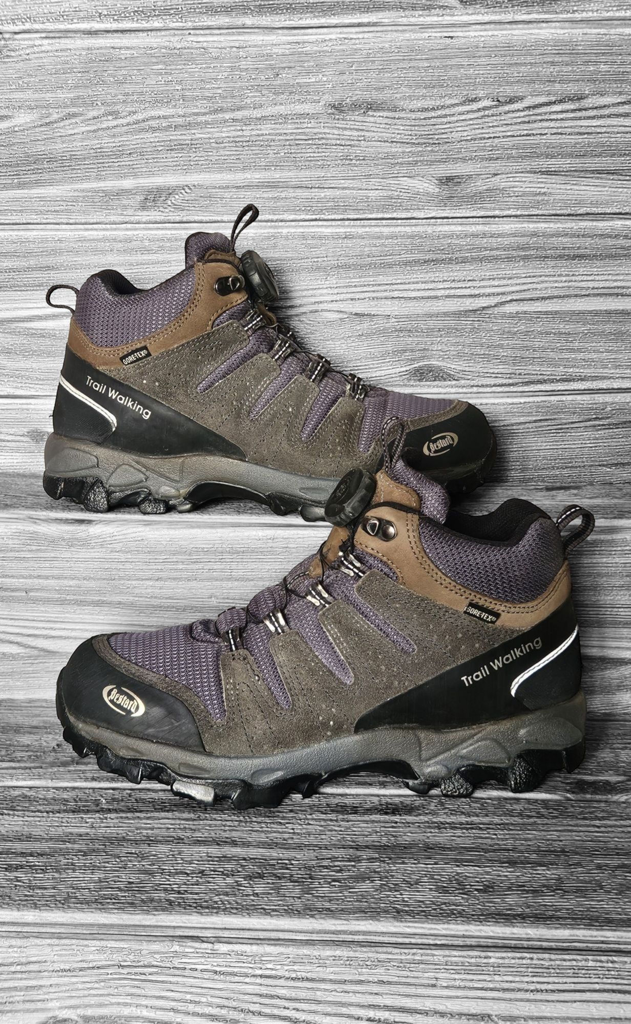 Buty damskie trekkingowe Bestard zamsz górskie Gore-Tex Vibram 39 40