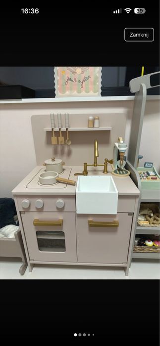 Kuchnia zabawkowa dla dzieci drewniana