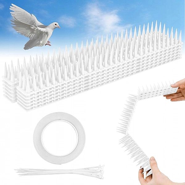 Kolce Do Odstraszania Gołębi, Kotów, Kun, 12 Szt. Białe, Płot, Dach