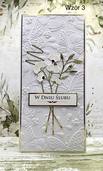 Kartka na ślub ręcznie robiona z kopertą, wkładką lub personalizacją