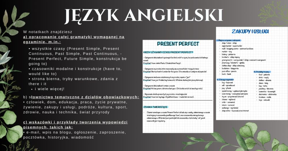 NOTATKI Egzamin Ósmoklasisty 2026 - PAKIET (MEGA ZESTAW)
