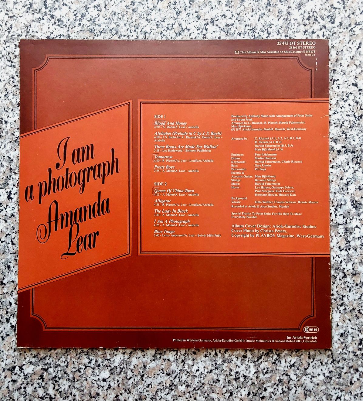 " Amanda Lear " - " l Am A Photograph " , 1977 г. , винил.