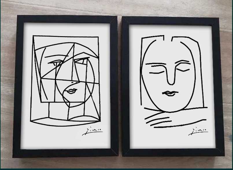 Picasso 2 obrazki w ramkach 13x18 cm + 13x18 cm (komplet)