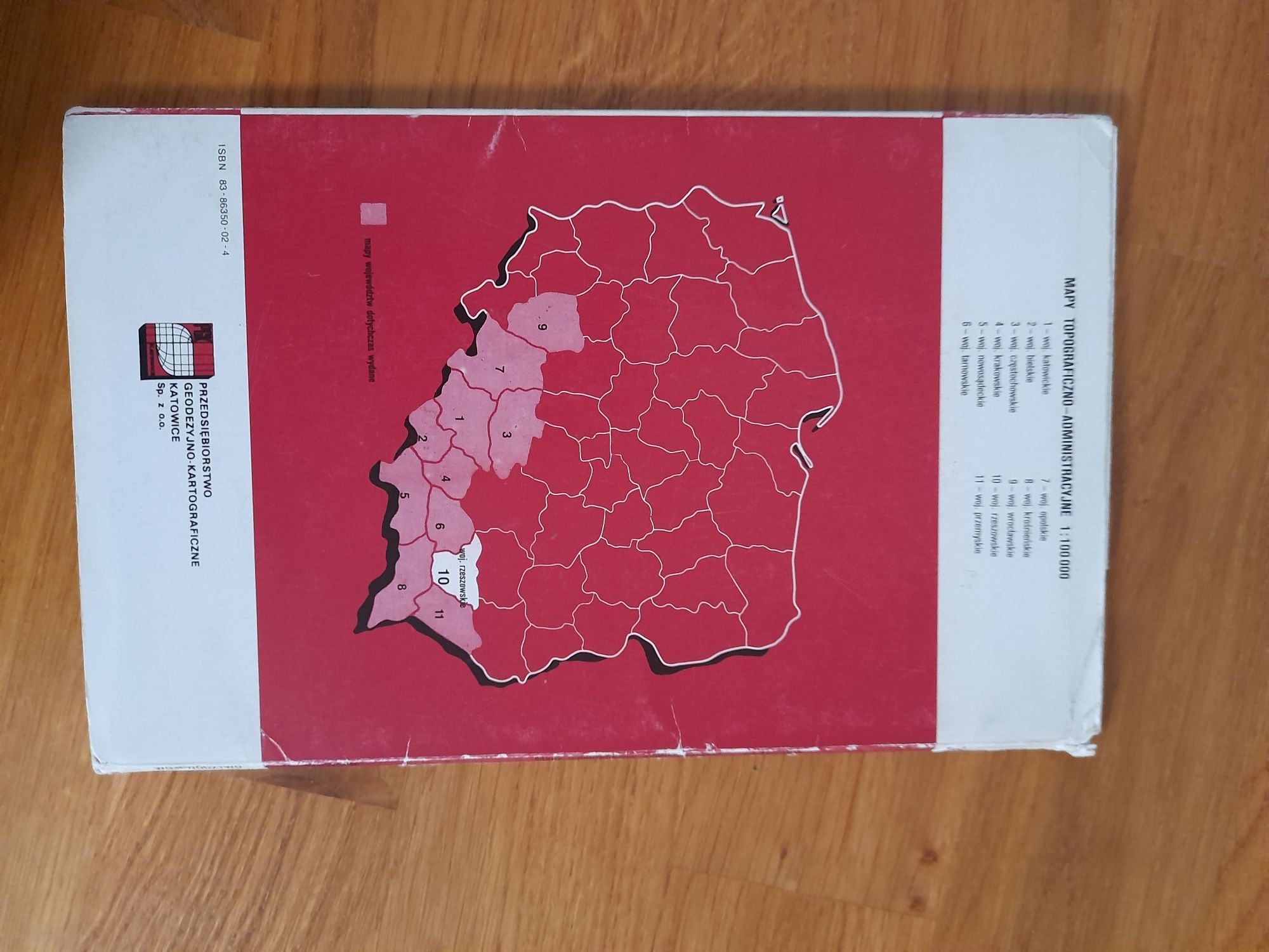 Mapa, Rzeszów, mapa topograficzno administracyjna,  województwo