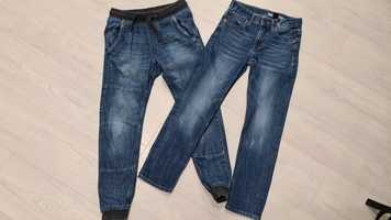 H&M spodnie jeans 140-146 cm dwie pary, pumpy, rurki