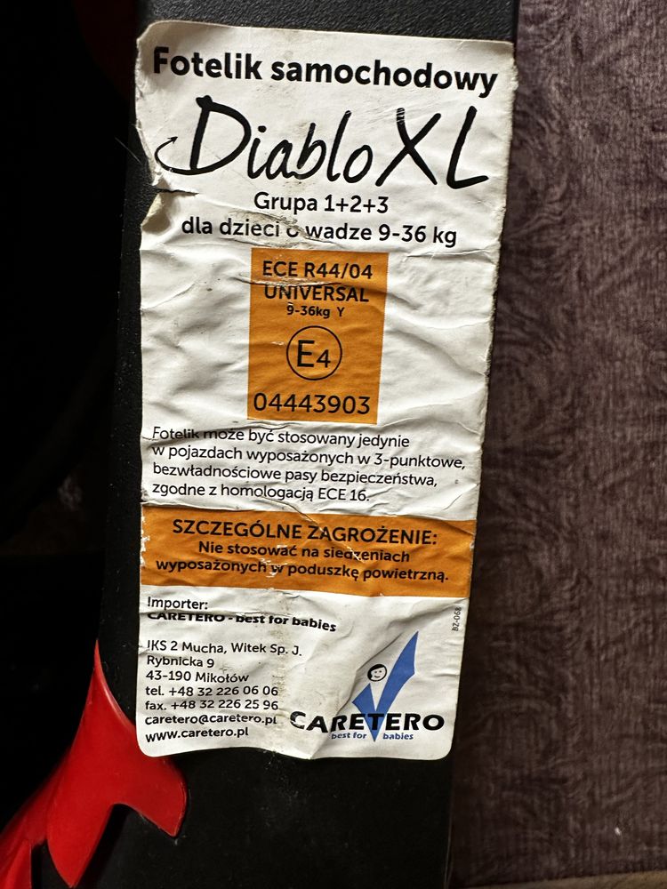 Автокрісло Caretero Diablo XL