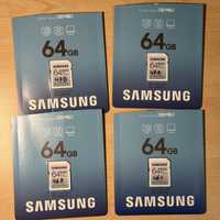 4 szt Karta SD Samsung Evo Plus 64 GB