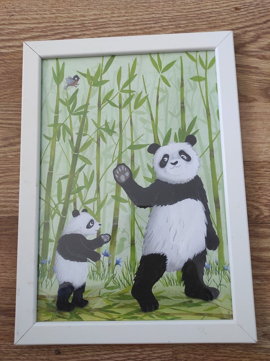 Картина детская:Панды на прогулке
