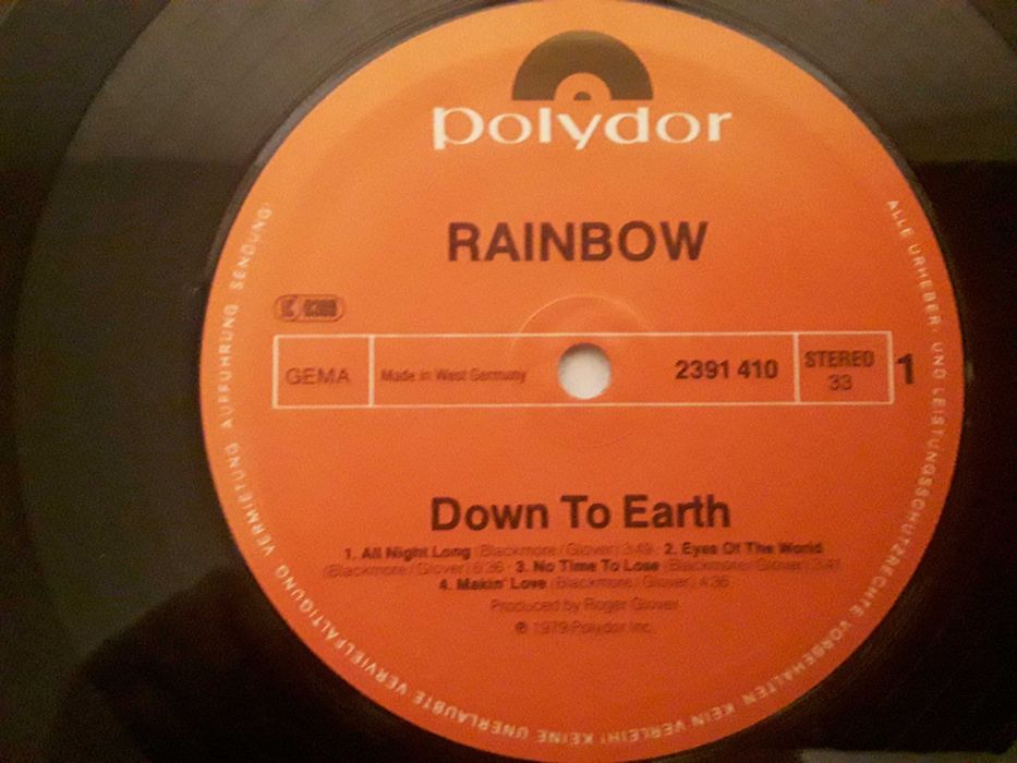 Винилавая пластинка  Rainbow  Down to Earth  1979 г. (Germany, Nm)