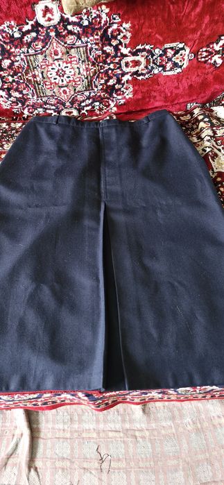 Юбка темно синяя шерсть р.48-50