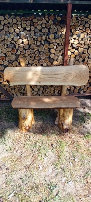 Ławka ogrodowa dębowa