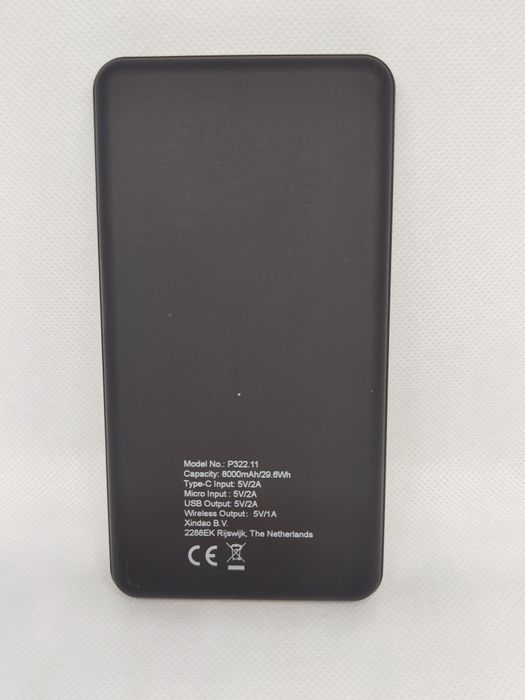 Bambusowy, bezprzewodowy Powerbank 8000 mAh