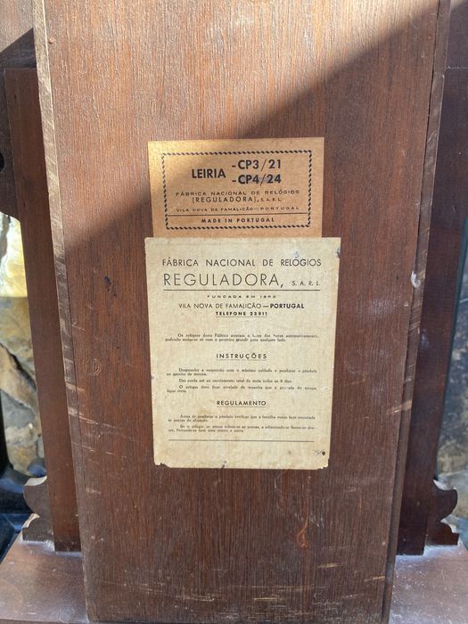 Relógio Reguladora Antigo Completo a funcionar 60 cm