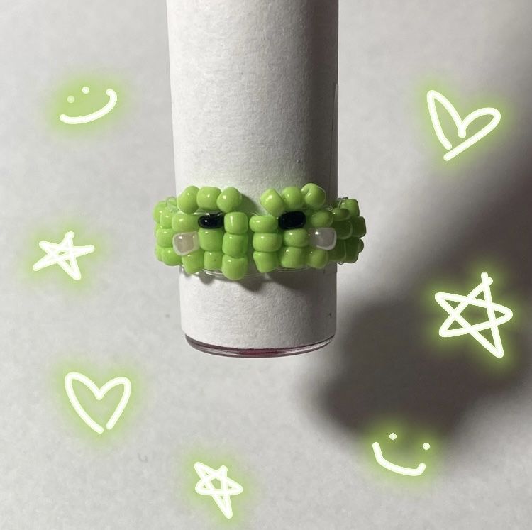 handmade pierscionek zabka