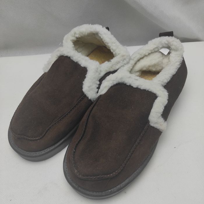 Kapcie męskie ocieplane rozmiar 42, wkładka 26 cm, brąz