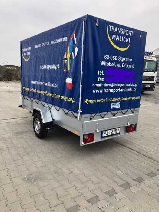 Wynajem przyczep, przyczepka DMC 750kg KAT. B + najazdy