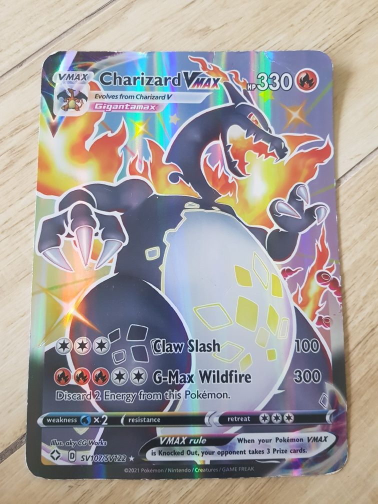 Duża karta Pokemon Charizard Vmax