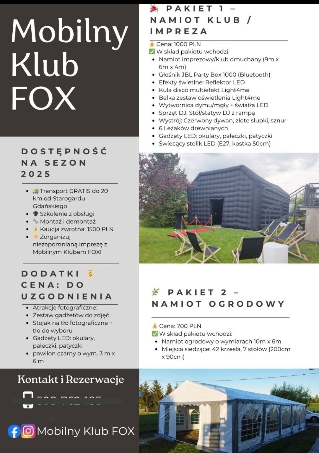 DWA WIELKIE NAMIOTY imprezowy - 9m/6m, ogrodowy 10m/6m