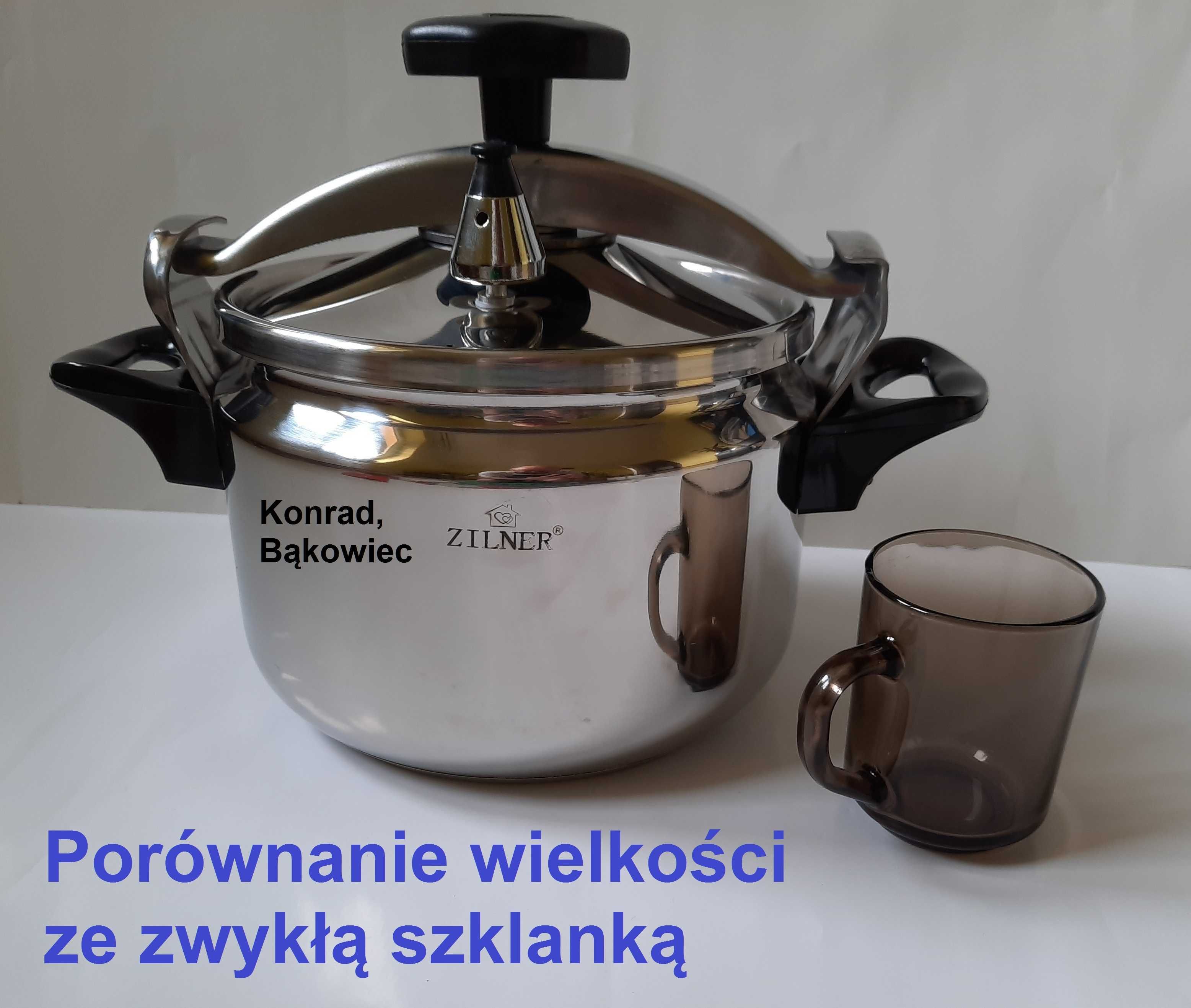 ZILNER Mały Szybkowar 5L na Gaz,płytę Indukcyjną... Garnek ciśnieniowy