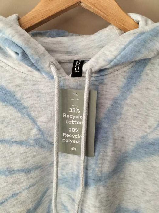 Damska bluza dresowa z kapturem krótka cropped Ala tie dye oversize