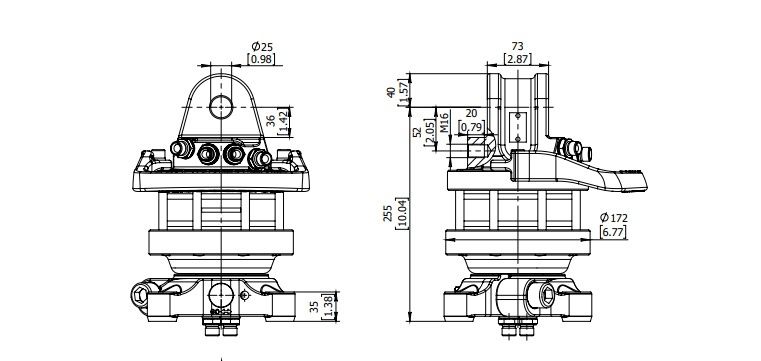 Baltrotors / 4 T / Flansza / Rotator hydrauliczny / Obrotnica / Rotor