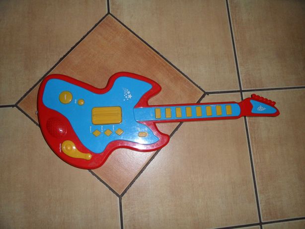 Fajna gitara na baterie czerwono,niebieski,żółta
