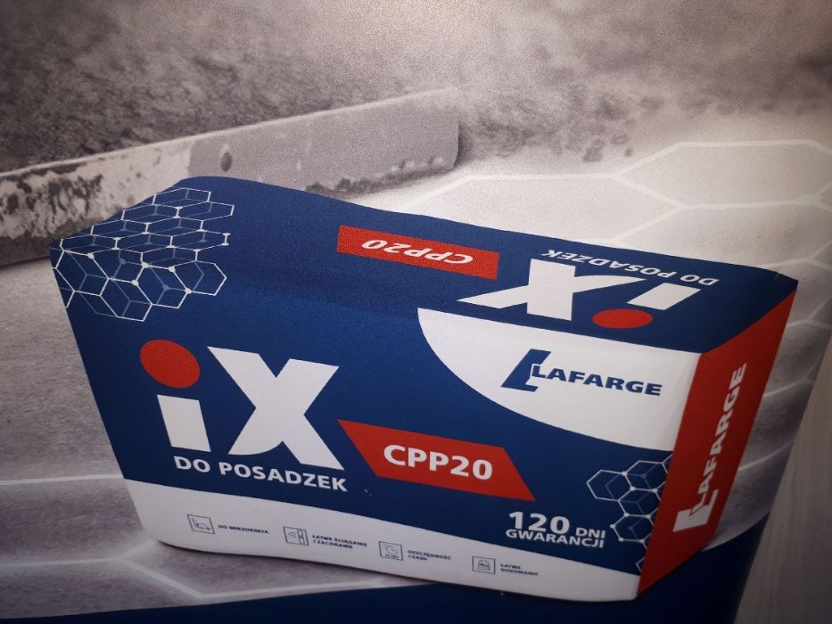 Zaprawa cement iX IX CPP20 Lafarge do posadzek netto 15 zł, wysyłka