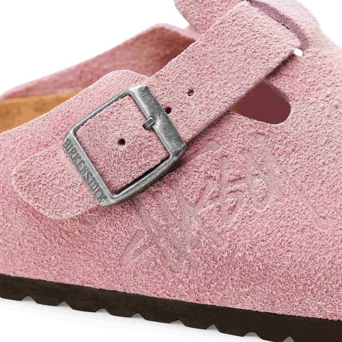 Сланці Birkenstock x Stussy Boston Suede Dusty Pink