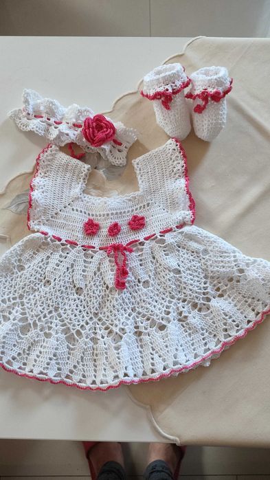 Komplecik dla dziewczynki ręczna robota