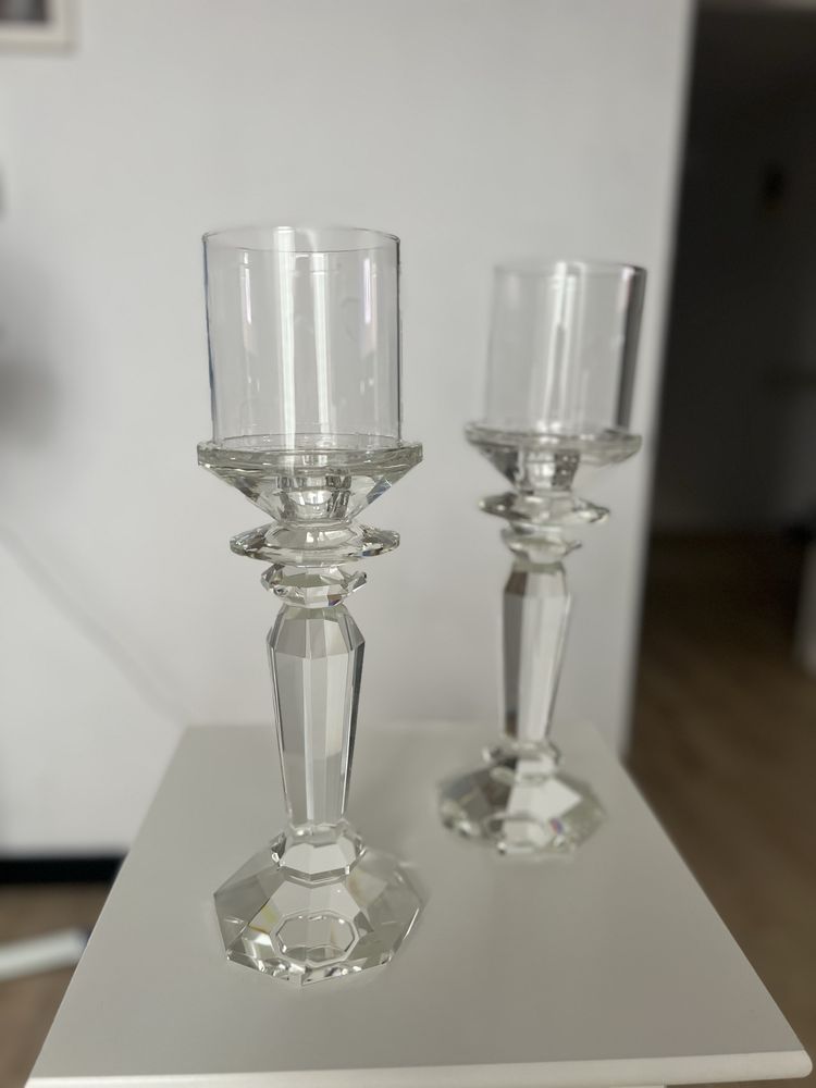 Home&You świeczniki szklane kryształowe glamour