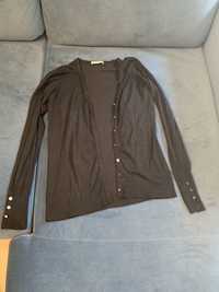 Czarny, rozpinany sweterek Orsay
