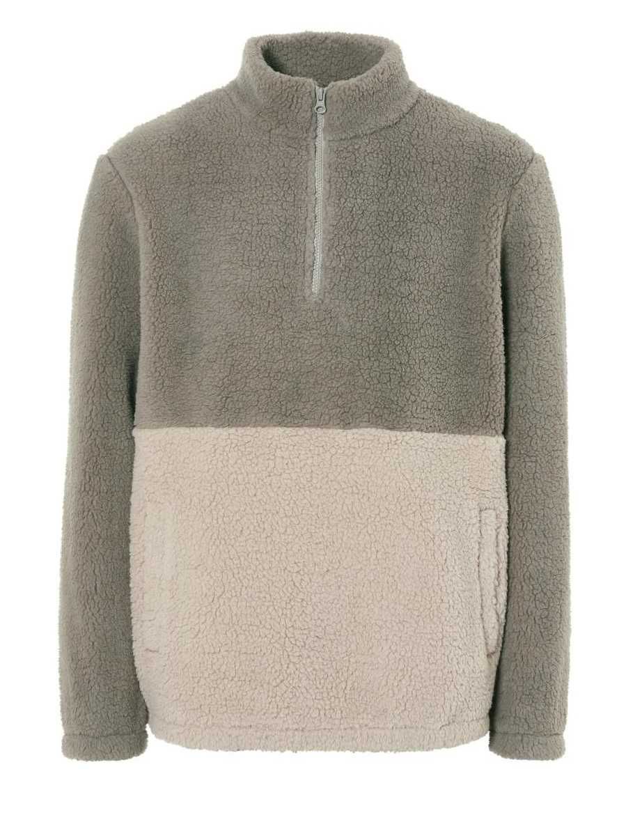 Bluza męska POLAR SHERPA gruba ciepła miękka z kieszeniami beżowa M